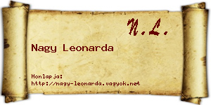Nagy Leonarda névjegykártya